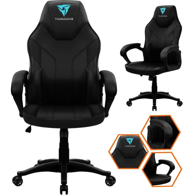Cadeira Gamer Thunder Ajuste Altura Inclinação Suporta 120kg