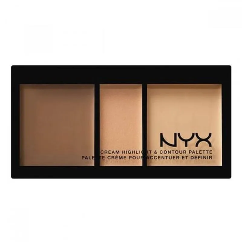 Paleta de Corretivo NYX Cream Highlight & Contour Palette CHCP02 Medium 03 Cores