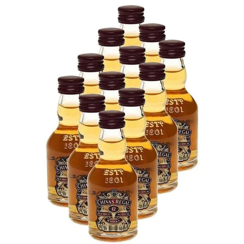 Kit 12 Miniatura Chivas Regal 12 Anos 50ml