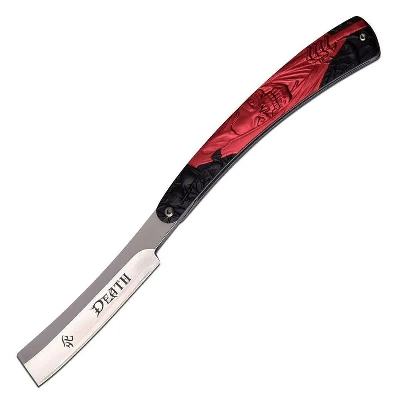 Navalha Decorativa Caveira Morte Vermelha