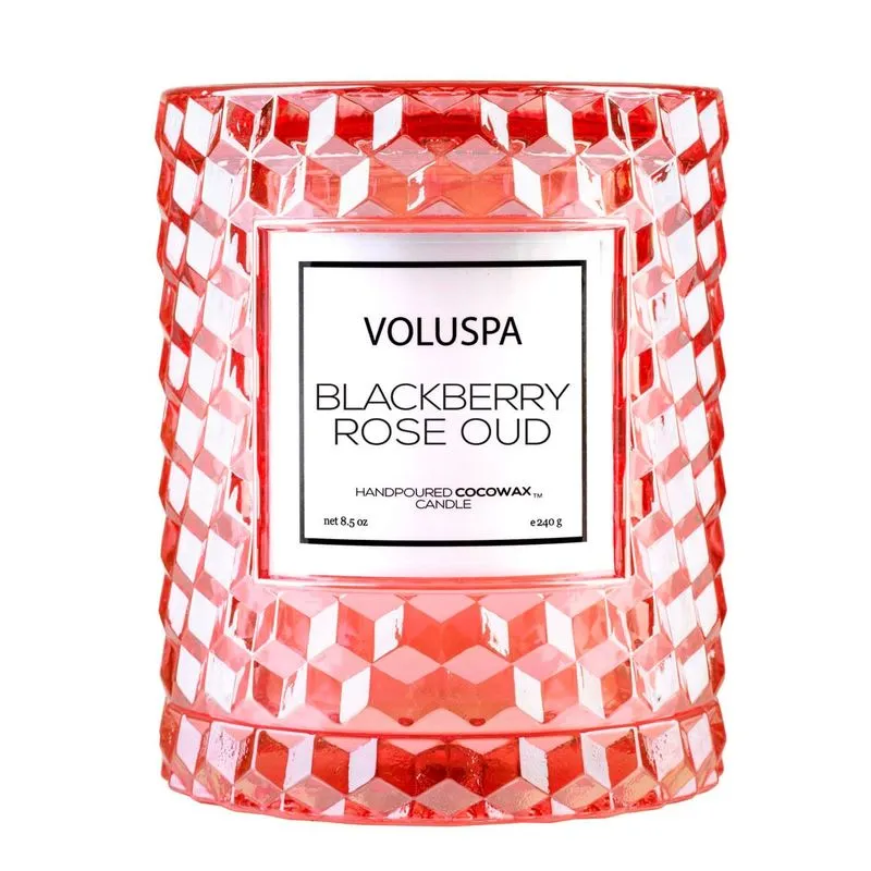 Vela Copo Redoma Blackberry Rose Oud 55 Horas Voluspa
