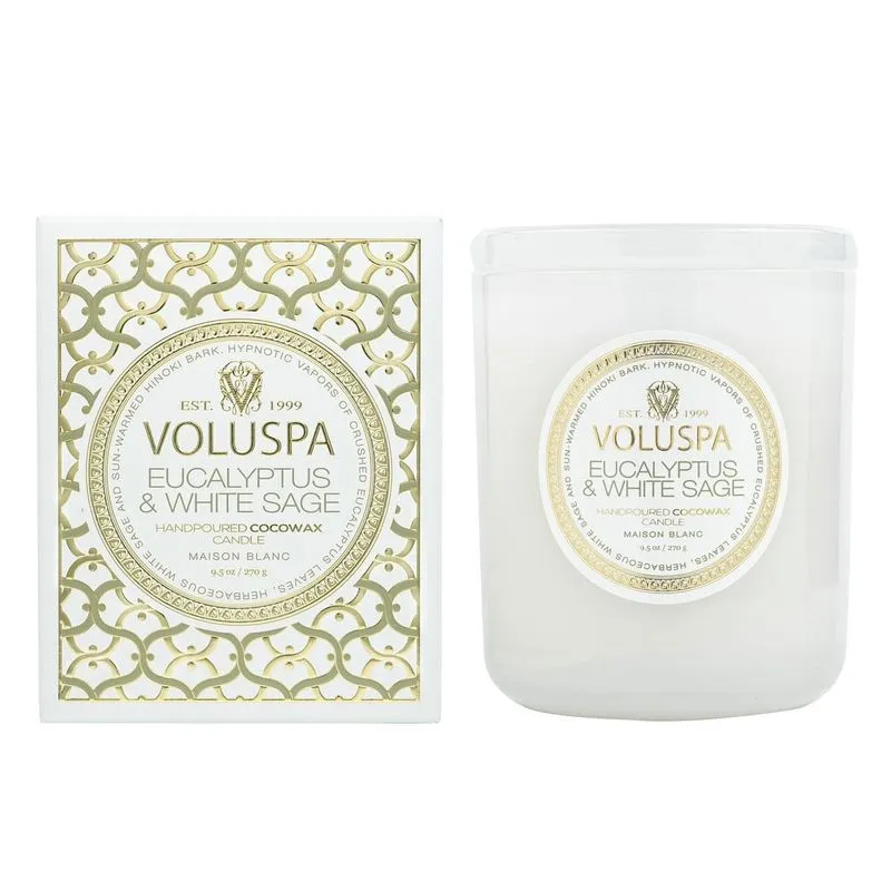 Vela Copo 60 Horas Eucalyptus e White Sage Voluspa