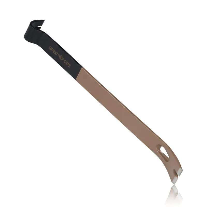Spec Ops Tools 21 Flat Pry Bar Crowbar, cabeça de balancim curvo, Teardrop Nail Puller, aço de alto carbono, 3% doado a veteranos (SPEC-D21BAR)
