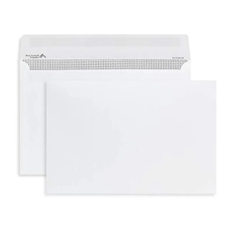 250 envelopes 6x9, lado aberto, envelopes de tesoura de segurança de látex auto-selado, segura com segurança um pequeno livreto, catálogo, cartão ou brochura com forte aba de selo próprio, envelopes b