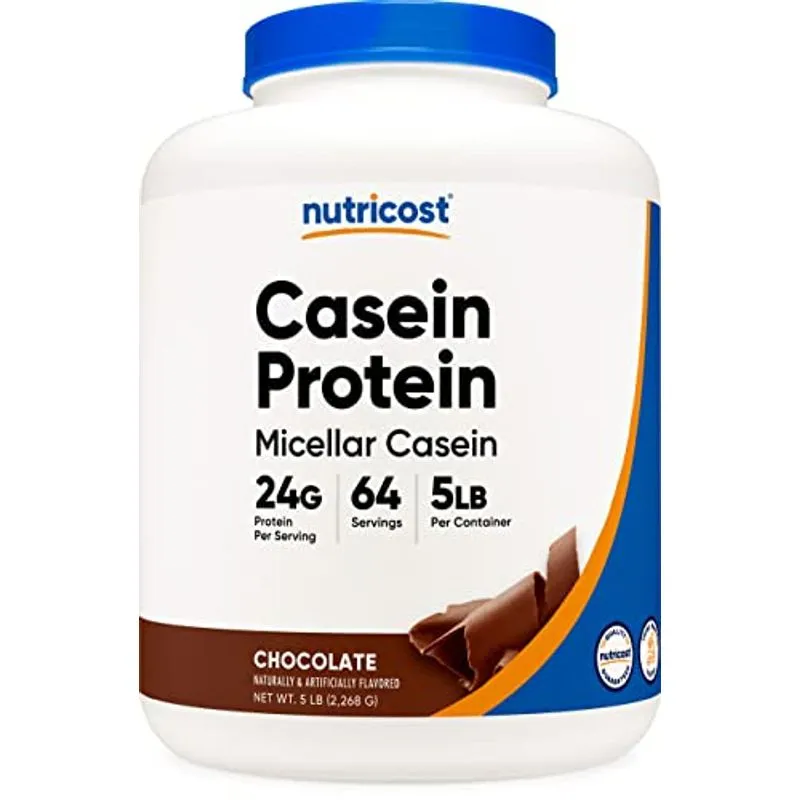 Nutricost Casein Protein Chocolate 5lb - Caseína Micelar, Sem Glúten, Não-ogm