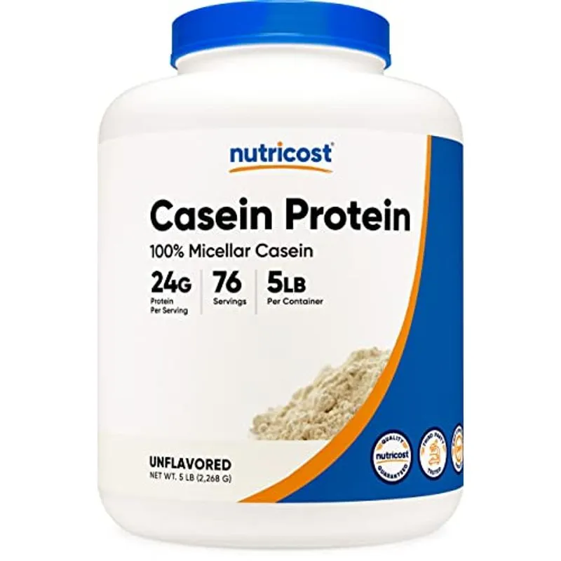 Nutricost Casein Protein Powder 5lb - Caseína Micelar, Não-ogm, Sem Glúten (sem Sabor)