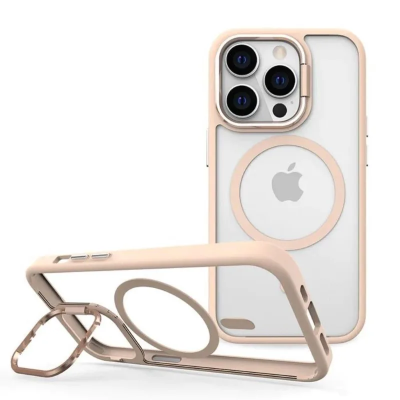 Capa Capinha Compatível iPhone 15 Pro Kicklt Borda Rosê Prodigee