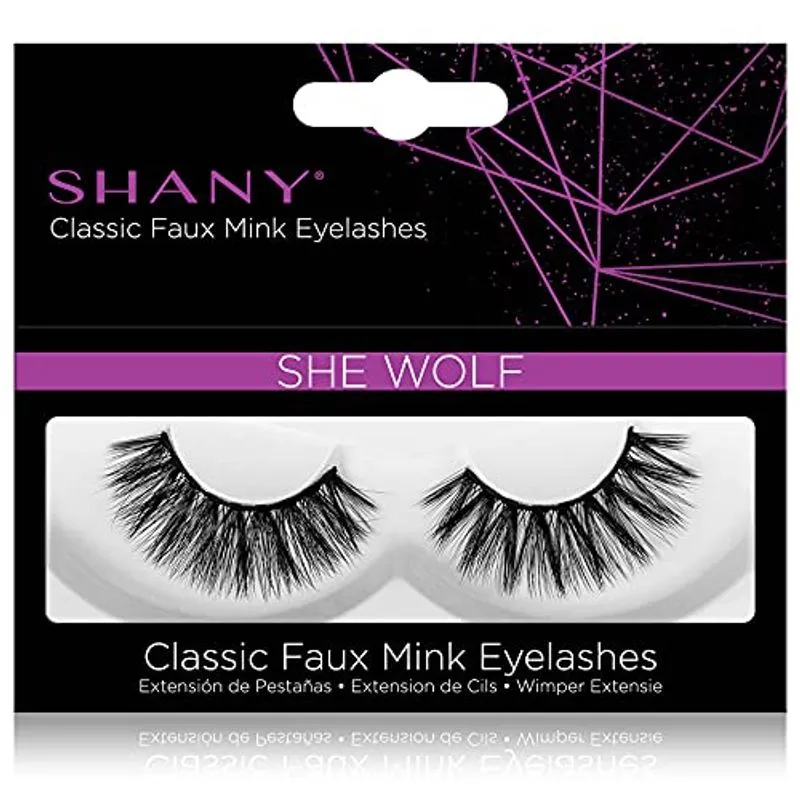 Shany Classic Faux Mink Eyelashes - Durável Single Pair 3d