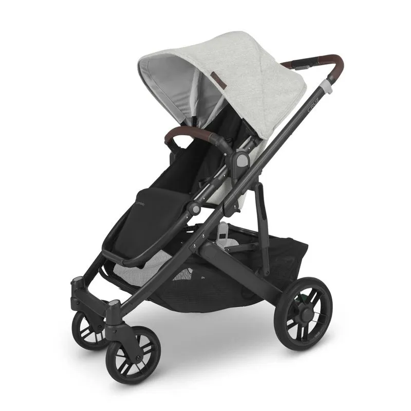 Carrinho De Bebê Completo Com Proteção Contra Insetos E Chuva, Uppababy Cruz V2, Branco E Cinza