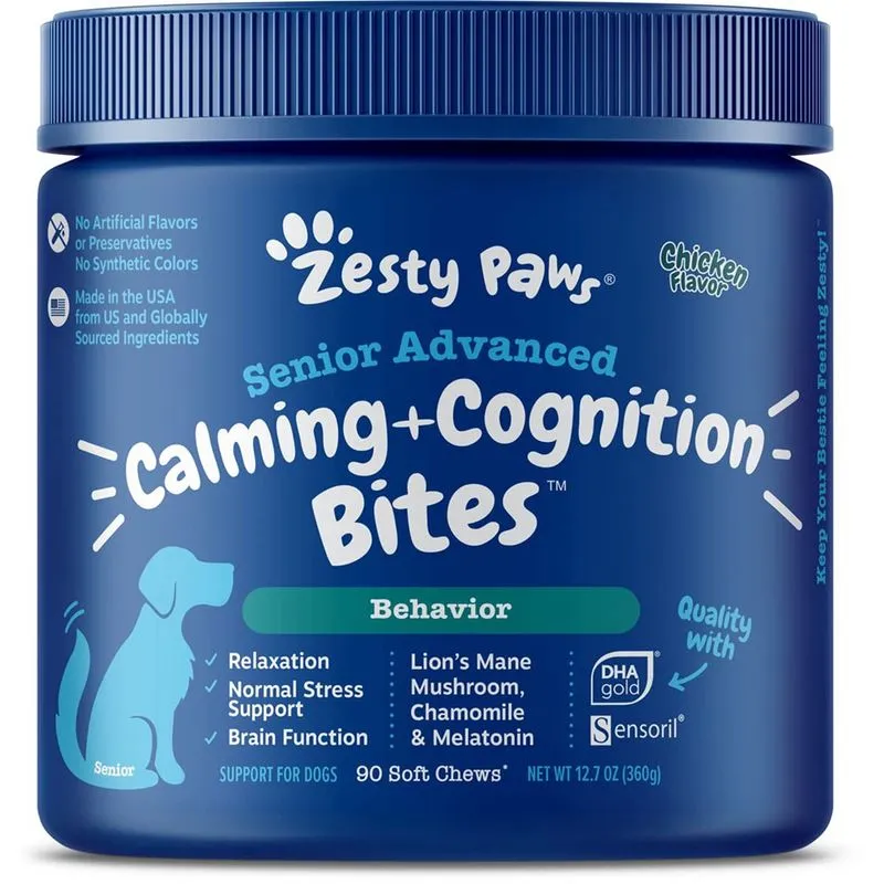 Suplemento Zesty Paws Senior Advanced Calming & Cognition