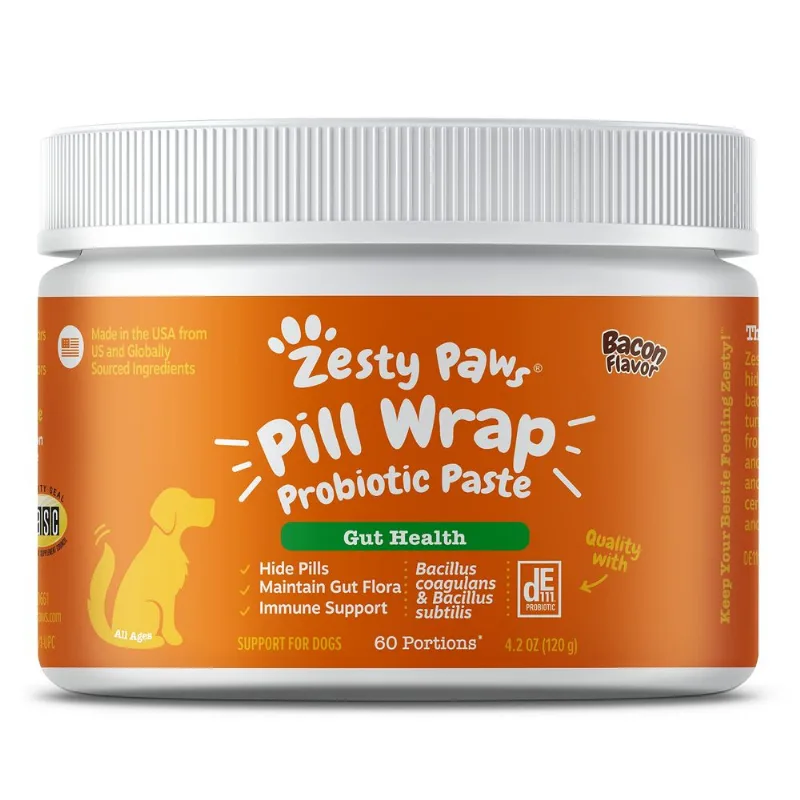 Pasta Probiótica Para Embrulhar Comprimidos Zesty Paws Para Cães Imunes E Escavadores