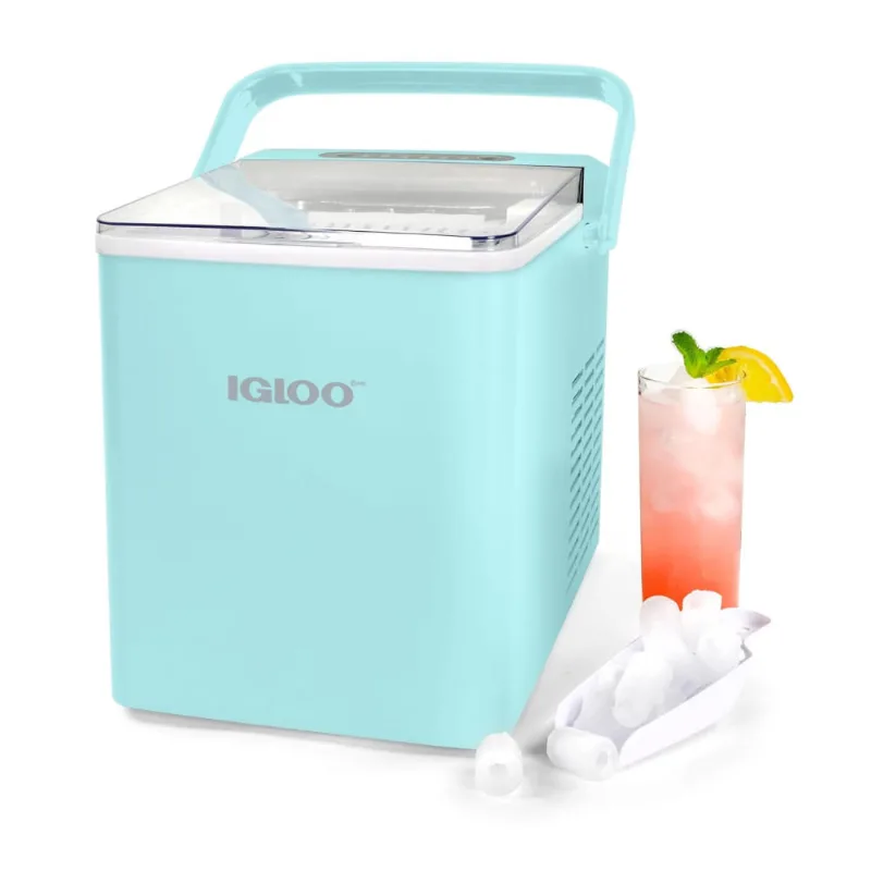 Máquina De Gelo Automática Portátil Até 11kg, 24h, 110v, Igloo Igliceb26hnaq, Azul Claro