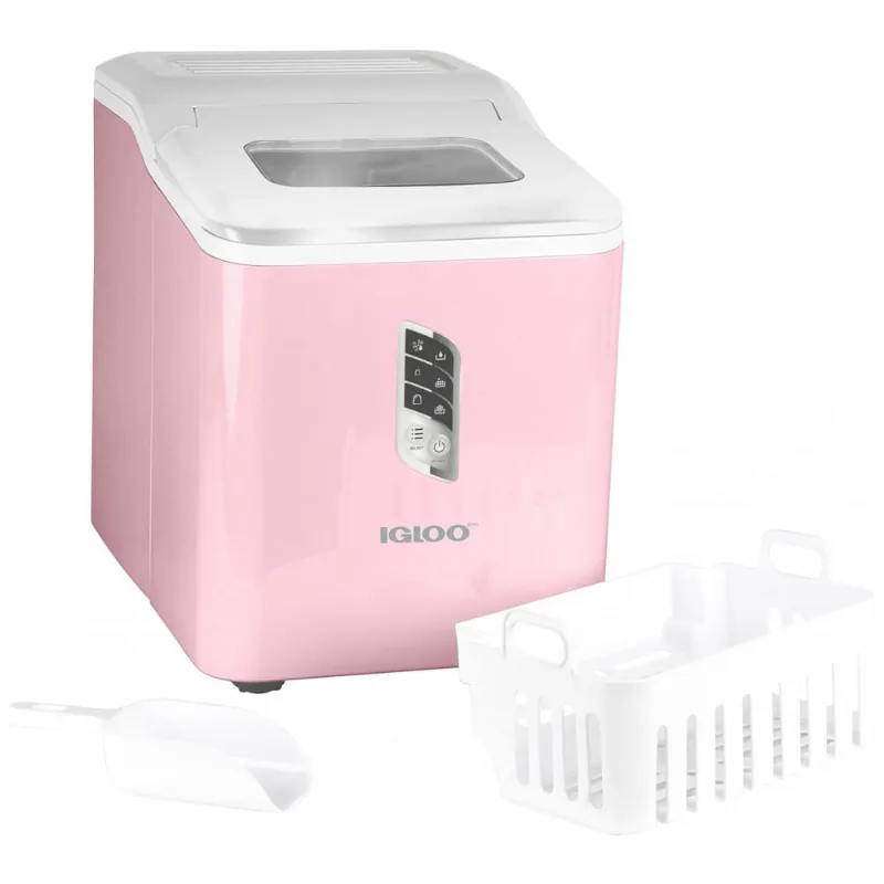 Maquina De Gelo Ate 11 Kg Em 24h Portatil, 120w, 110v, Igloo, Rosa