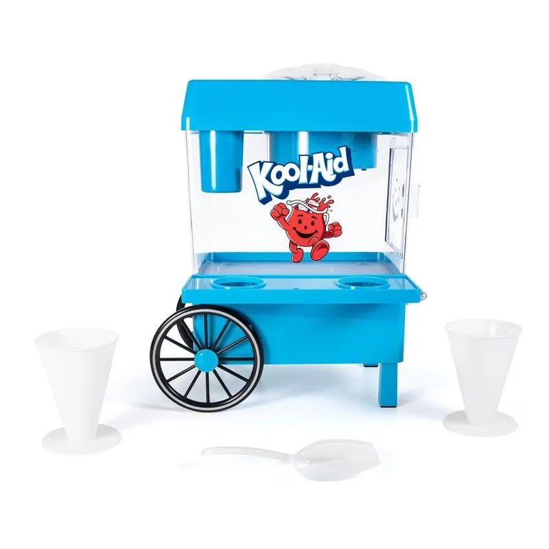 Máquina de cone de neve Nostalgia Kool-Aid Retro com 2 xícaras e colher