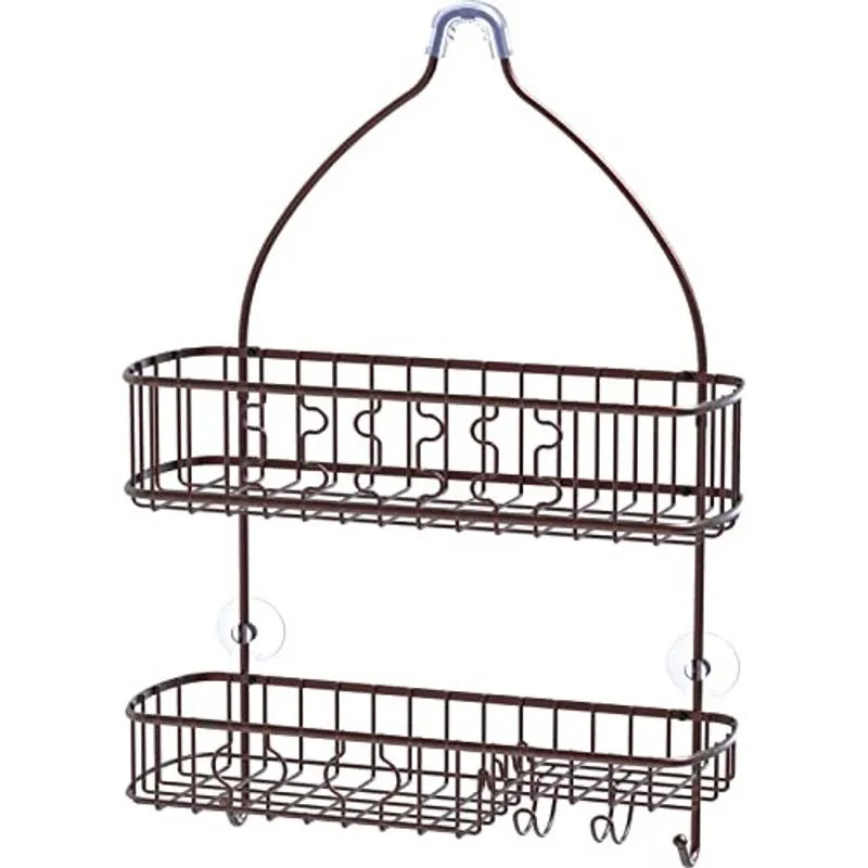 Organizador de caddie de chuveiro suspenso para banheiro SimpleHouseware, bronze (26 x 16 x 5,5 polegadas)