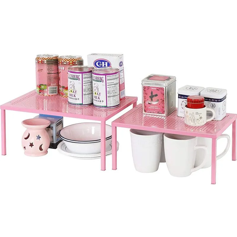 SimpleHouseware Cabine de Cozinha Expansível Expansível e Organizador de Plataforma de Balcão, Rosa