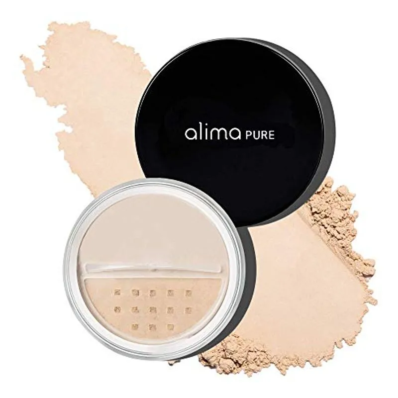 Alima Pure Da Fundação Satin Matte Da Fundação Powder De Maquiagem Mineral Com Óxido De Zinco E Dióxido De Titânio Como Protetor Sol