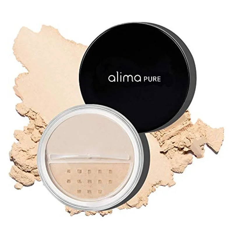 Alima Pure Da Fundação Satin Matte Da Fundação Powder De Maquiagem Mineral Com Óxido De Zinco E Dióxido De Titânio Como Protetor Sol