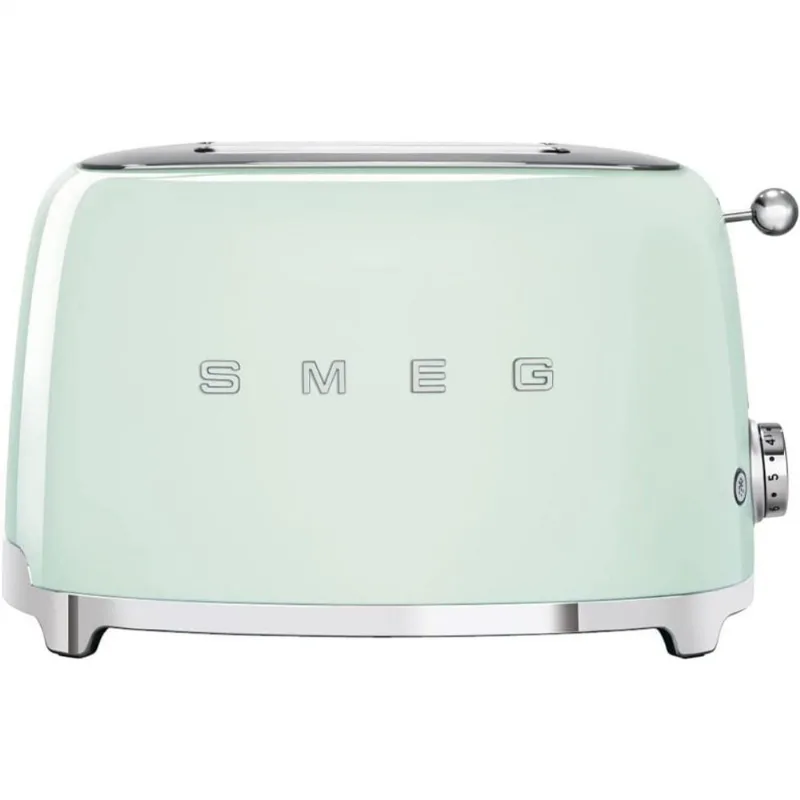 Torradeira Elétrica Smeg 50's Retro, 2 Fatias, 6 Níveis Sombra, Verde Claro 110V