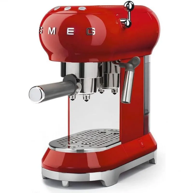 Smeg 50's Retro Máquina de Café Expresso- 15 Bar- Capacidade 1L, Vermelho.