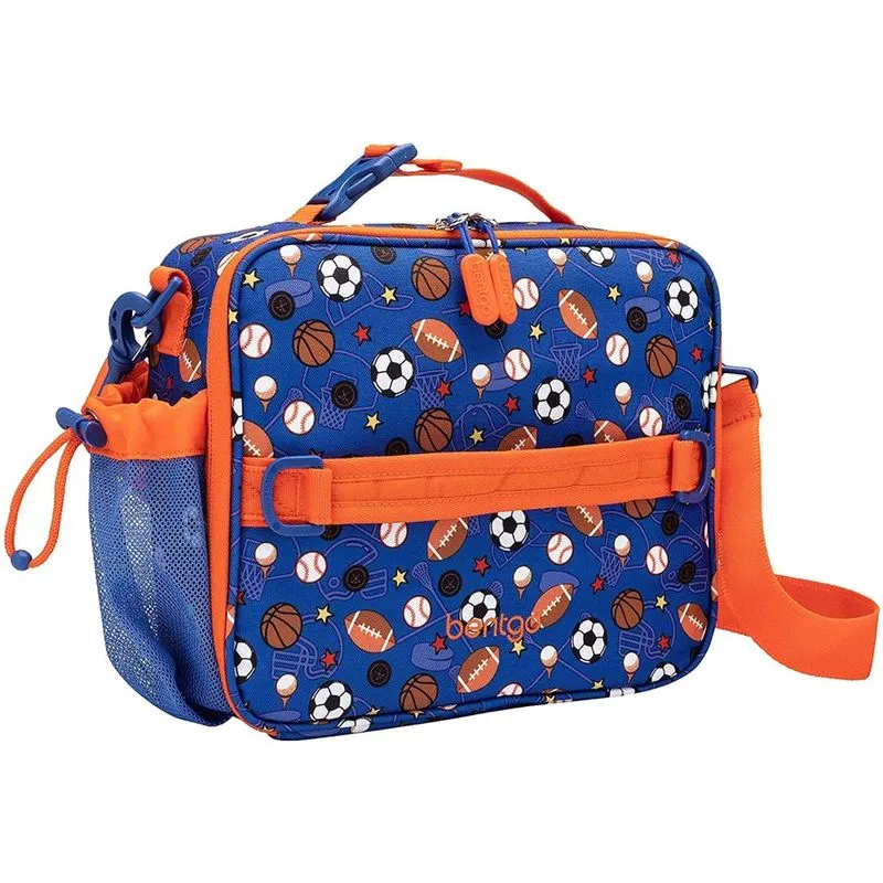 Lancheira isolada à prova D'Água c/ bolsos e suporte p/ garrafa - p/ crianças em esportes.