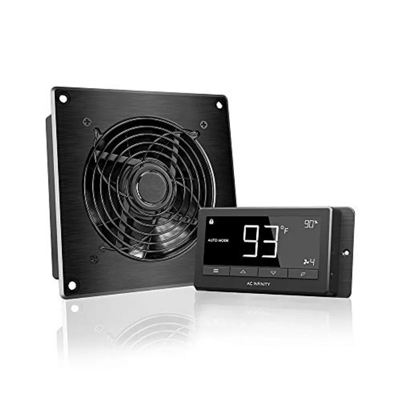 Ac Infinity airtitan T3, ventilador de ventilação de 6 com controlador de temperatura e umidade, para espaço de rastreamento, porão, garagem, sótão, hidroponia, tendas de cultivo