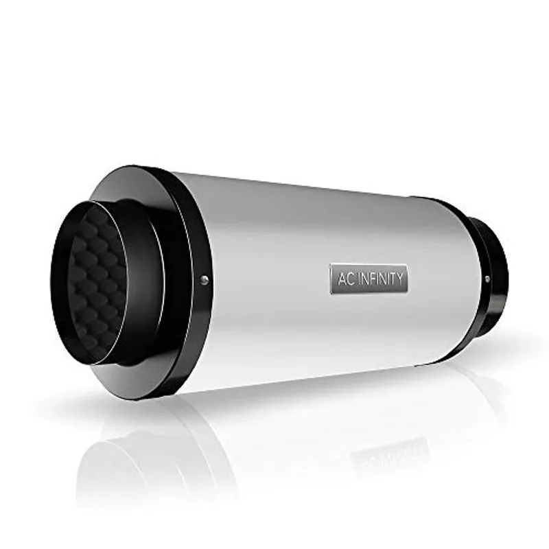Ac Infinity Silenciador de Ventilador de Duto em Linha, Silenciador de Silenciador de Silenciador de Redução de Ruído de 6 para Sistemas de Ventilação de Tenda de Crescimento de Hidroponia Interna