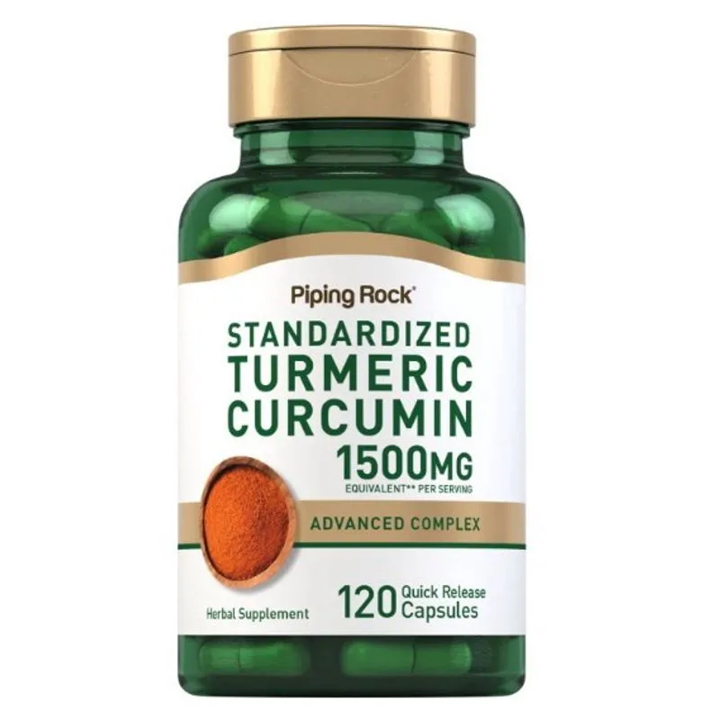 Cúrcuma Curcumina Turmeric 1500mg 120 Cáps Açafrão Piping rock Importado eua