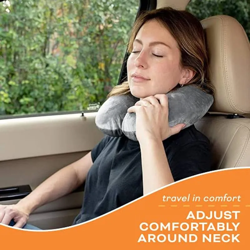 Astuto Mundo Viagem Pescoço Travesseiro Memória Espuma Avião Viagem Essencials Confortável Lavável Tampa Plano Apoio O Pescoço Para O