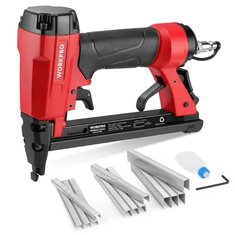 Pistola de grampos pneumática workpro 716 Bola de estofamento de calibre 2