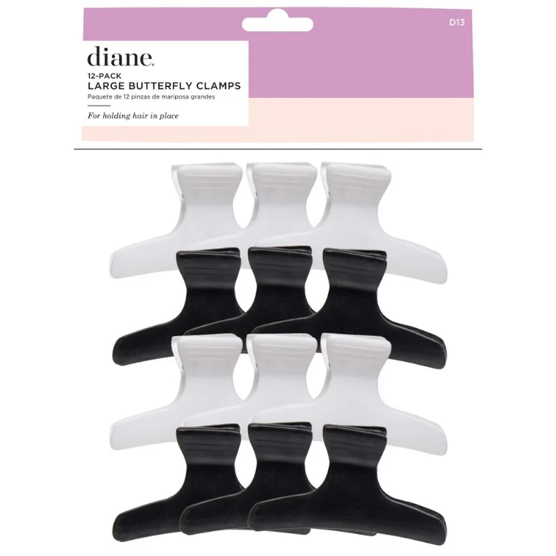 Pacote De 12 Grampos De Cabelo Diane Large Butterfly Para Mu