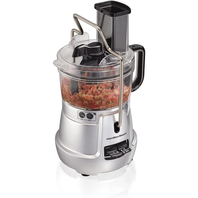 Hamilton Beach (70820) Processador de Alimentos, capacidade de 1,8L/ 8 xícaras, 450W, 110V, prata.