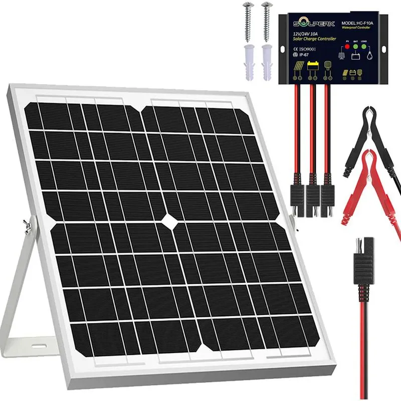SOLPERK Kit Painel Solar Monocristalino à prova dágua 20W 12V 1 unidade