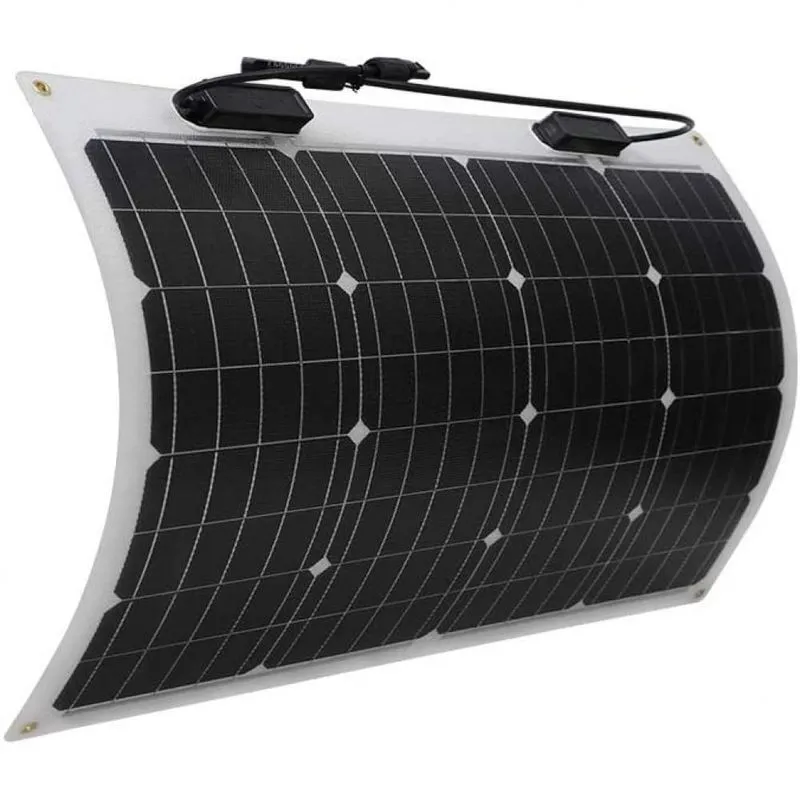 Renogy Painel Solar Monocristalino e extremamente flexível 50W 12V 1 unidade