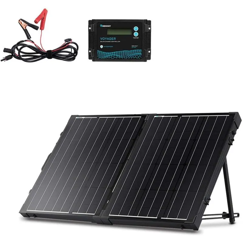 Renogy Painel Solar Monocristalino portátil à prova dágua 100W 12V 2 unidades