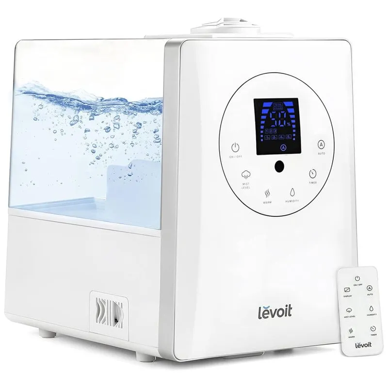 Umidificador, Evaporador Eletrico, 6 L, Alcance De 70 M2, Com Controle Remoto E Aromaterapia, Branco, Levoit Humidifiers, Branco