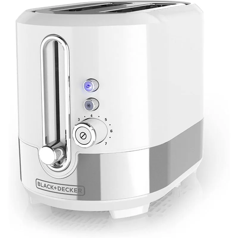 Black+Decker Torradeira, c/ 2 fatias, 850W, 110V, branca.