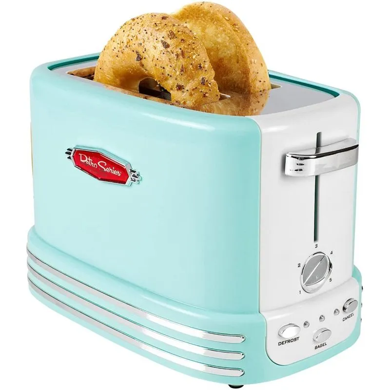 Nostalgia Torradeira, Retro, c/2 fatias, 900W, 110V, turquesa.