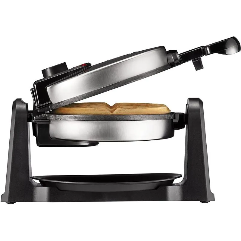 Chefman Máquina de Waffle rotativa 1080W 110V prata e preto