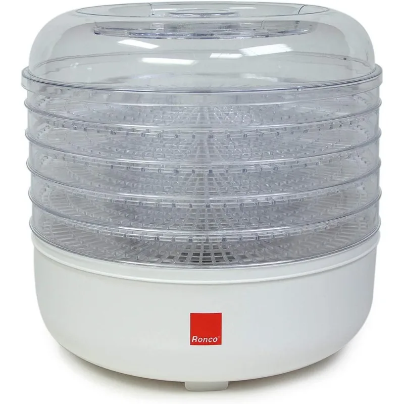 Ronco Máquina Desidratadora de Alimentos, com 5 bandejas, 125W 110V, Branco.