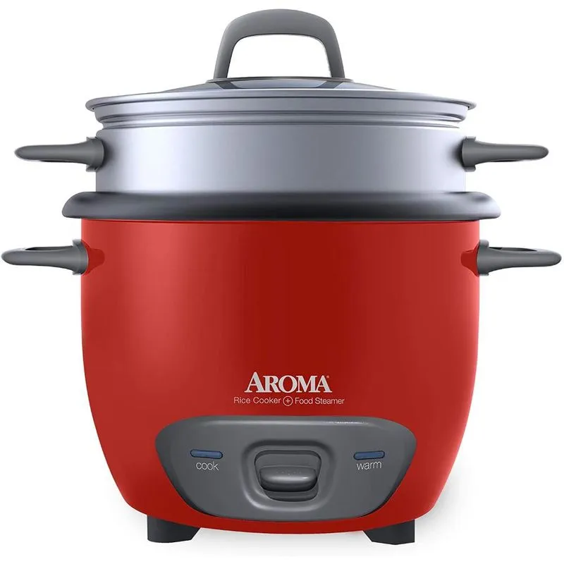 Aroma Housewares Panela Elétrica de Arroz, 1,4 L, 700W, 110V, vermelha.