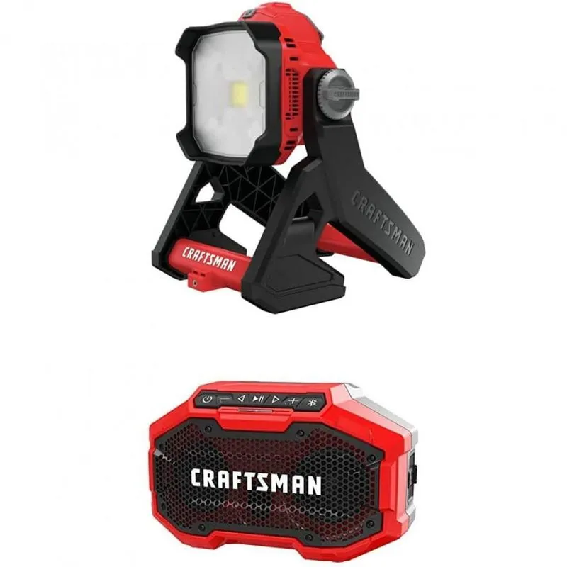 CRAFTSMAN V20 Lanterna Led 1825 lumens com AltoFalante Bluetooth 110 V