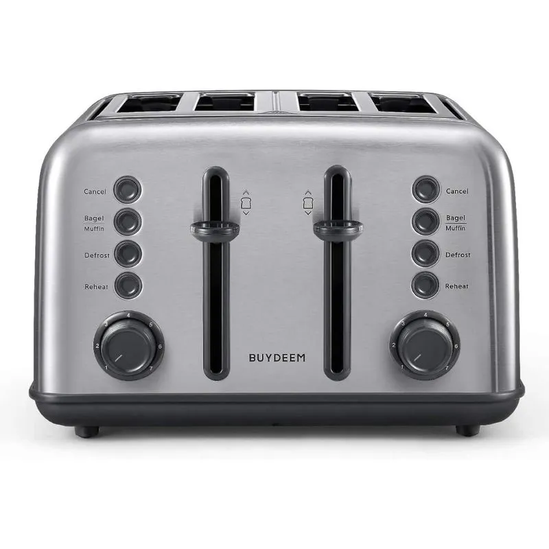 Torradeira Elétrica BUYDEEM DT6B83 4 Fatias 7 Níveis Aço Inoxidável Prata 110V