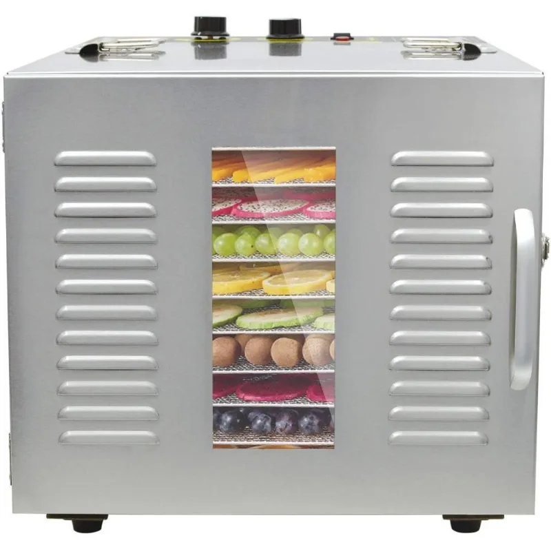 NJTFHU Máquina Desidratadora de Alimentos com 8 bandejas de aço inoxidável, 110 V.