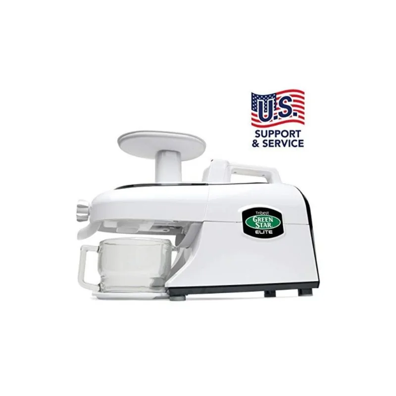 Tribest GSE-5000 Greenstar Elite Cold Press Complete Masticating Juicer, Juice Extractor with Jumbo Twin Gears, White