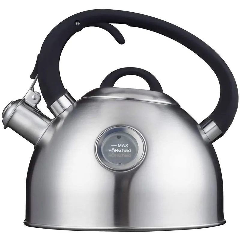 26 QuartWhistling Kettle HOHSCHEID 1810 FoodGrade Stainless Steel Stovetop Tea Kettles Kettle Body with Visible Window of Maximum Waterline and Tea