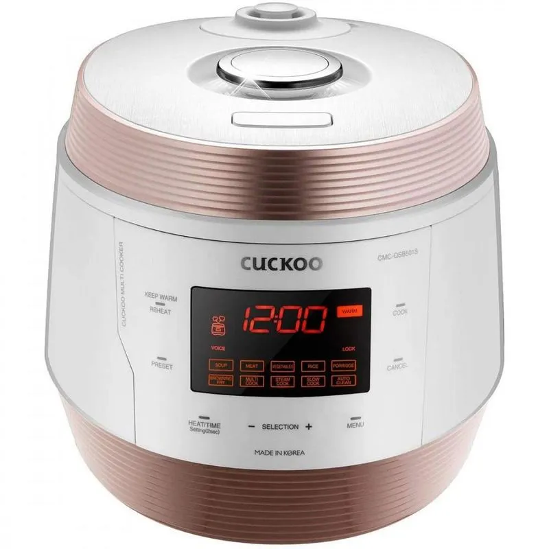 Cuckoo CMC-QSB501S, Q5 Premium 8 em 1 Multi (pressão, lento, panela de arroz, fritura torrada, vapor, aquecedor, iogurte, máquina de sopa