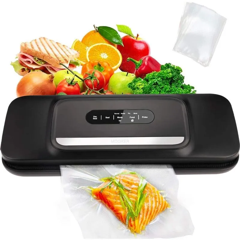 Seladora a Vácuo Mooker Automática Kit Inicial SecosÚmidos LED Preto 110V