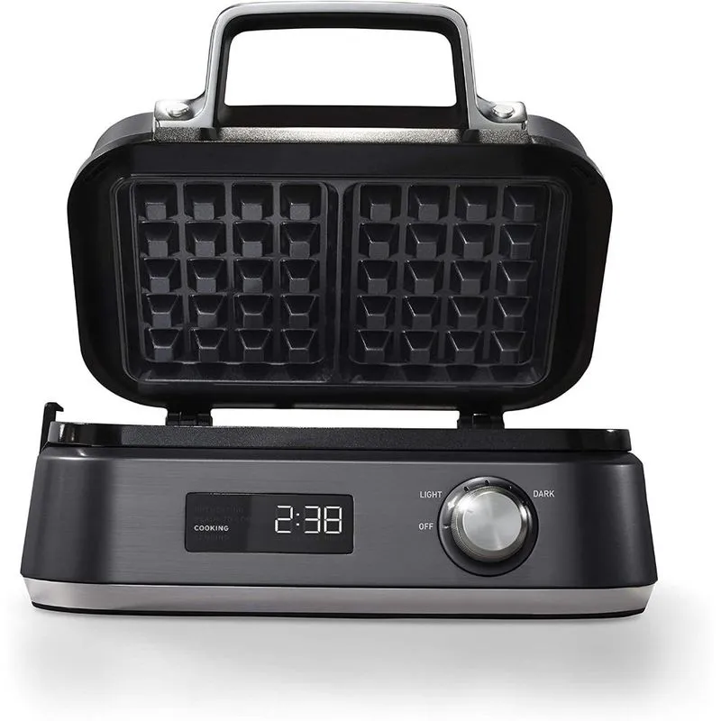 Calphalon Intellicrisp Waffle Maker, Dark Stainless Steel