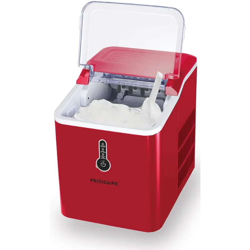 Máquina de Gelo Frigidaire Portátil Produz 12kgDia 9 Cubos612min Vermelho 110V